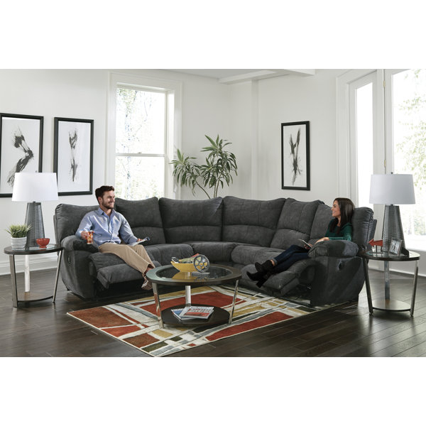 Latitude Run® 2 Piece Upholstered Reclining Sectional Wayfair
